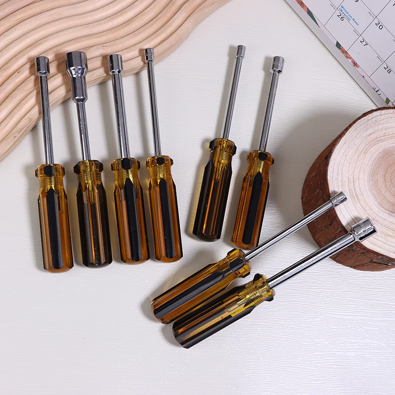 4/5/5.5/6/7/8/9/10/11/12/13/14mm Hex Socket Head Handle CRV Shaft Nut Screwdriver Nut-wrench M3 M4 Screwdriver Casing Batch Hand