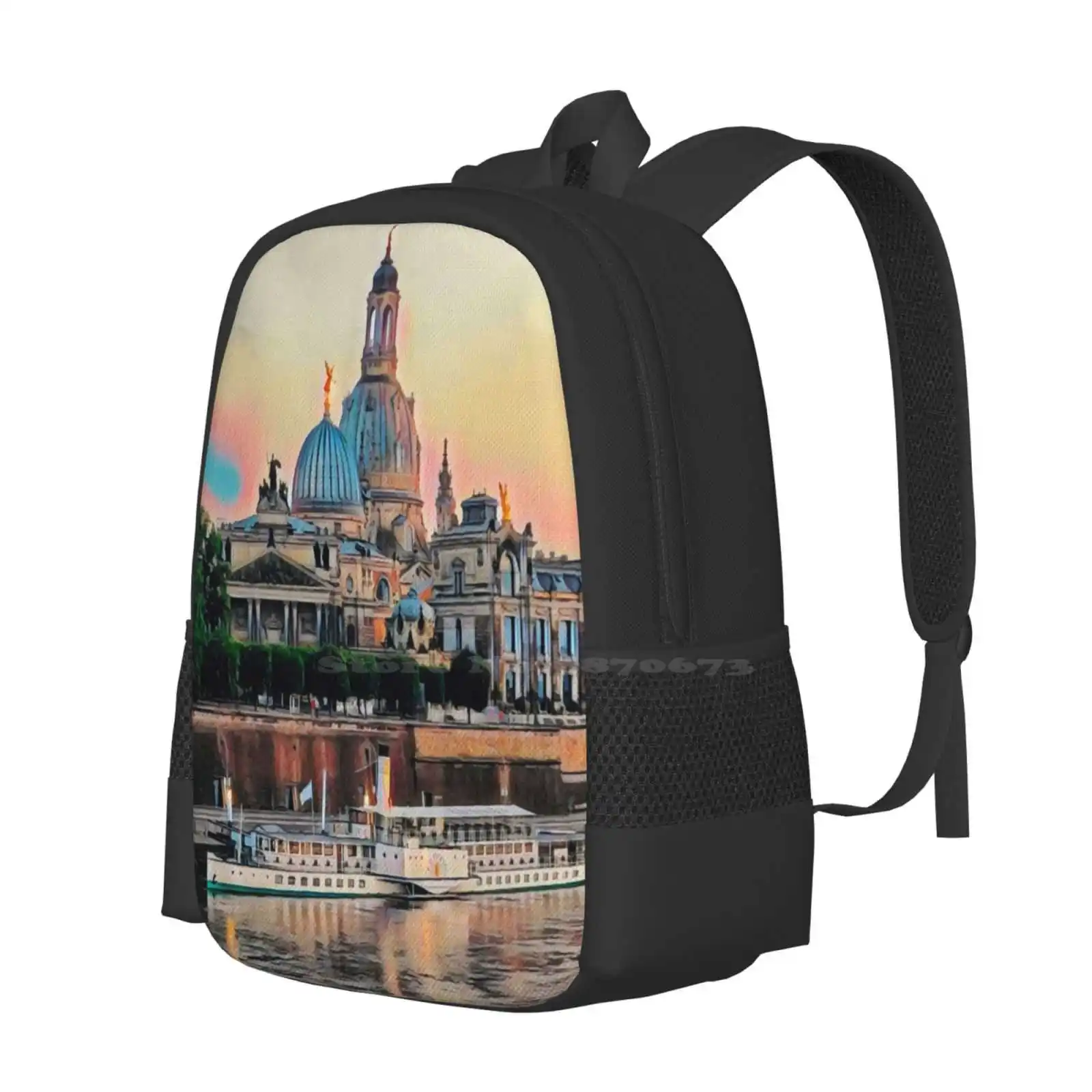 Dresden Skyline Hot Sale Schoolbag Backpack Fashion Bags Dresden Dresden Dresden Germany Streets Dresden Skyline Dresden