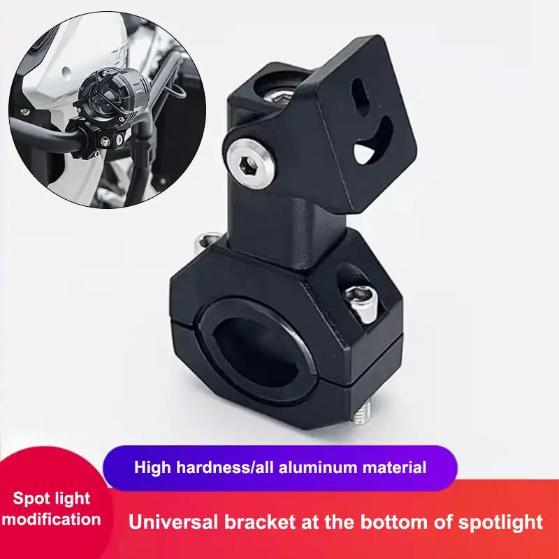 Universal Motorcycle LED Light Brackets Bumper Modified Headlight Spotlight Mount Clamps Holder Adjustable Fog Light Auxiliary
