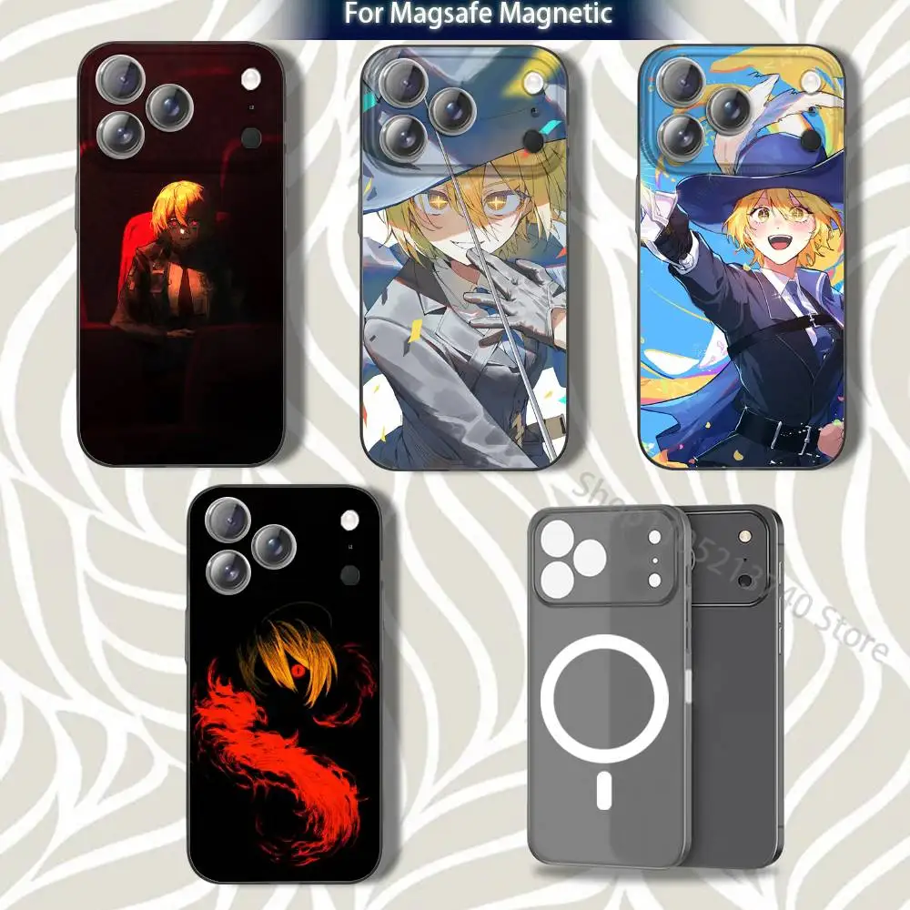 

L-Limbus Company QuixoteS Phone Case For iPhone 16,14,11,17,13,15,12,Air,Plus,Pro,Max,E,Mini Frosted for MagSafe Magnetic Grey