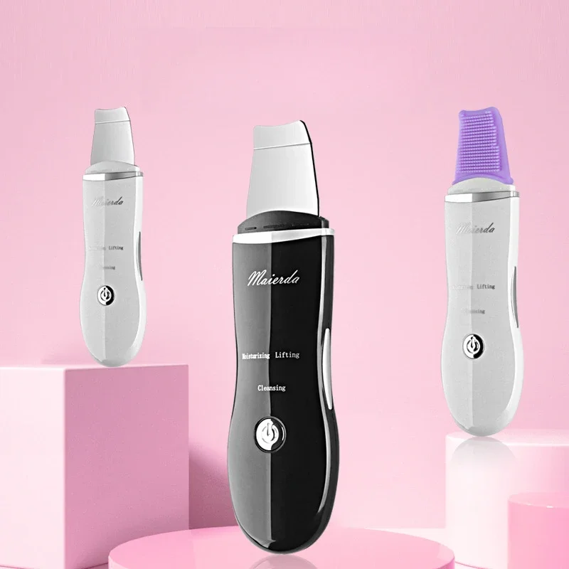 Ultrasonic Skin Scraper Vibration Beauty Device Blackhead Scraper Facial Cleansing Acne Removal Pore Cleansing Lifting Firming