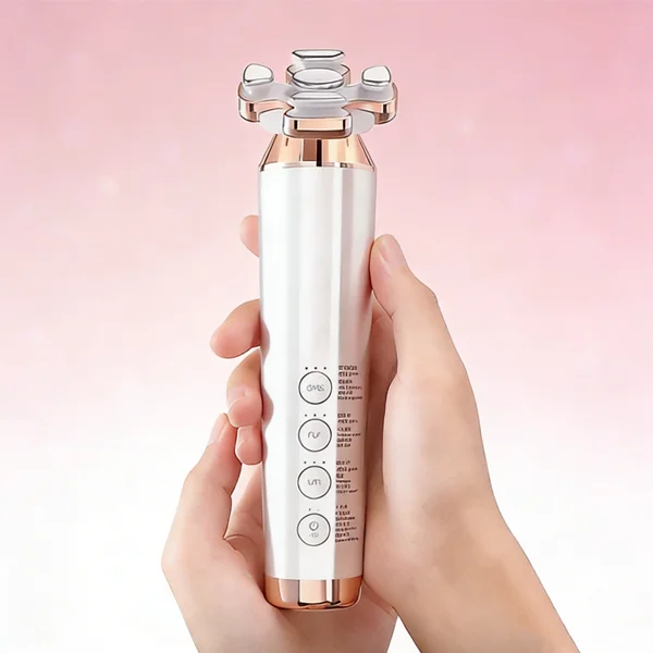 EMS LED Light Vibration 4 in 1 Anti Aging Moveable Massage Tips Neck Face Lifting Beauty Device