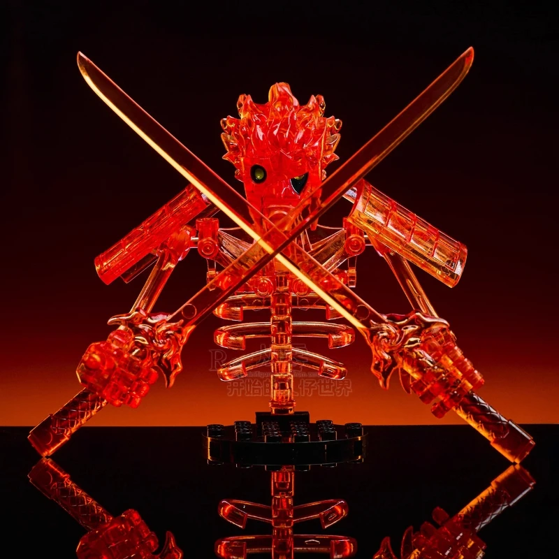 Ninja nueva Gigantificación Susanoo esqueleto Uchiha Sasuke Sharingan Anime Blockman figura modelo ornamento juguete de moda regalo de nacimiento