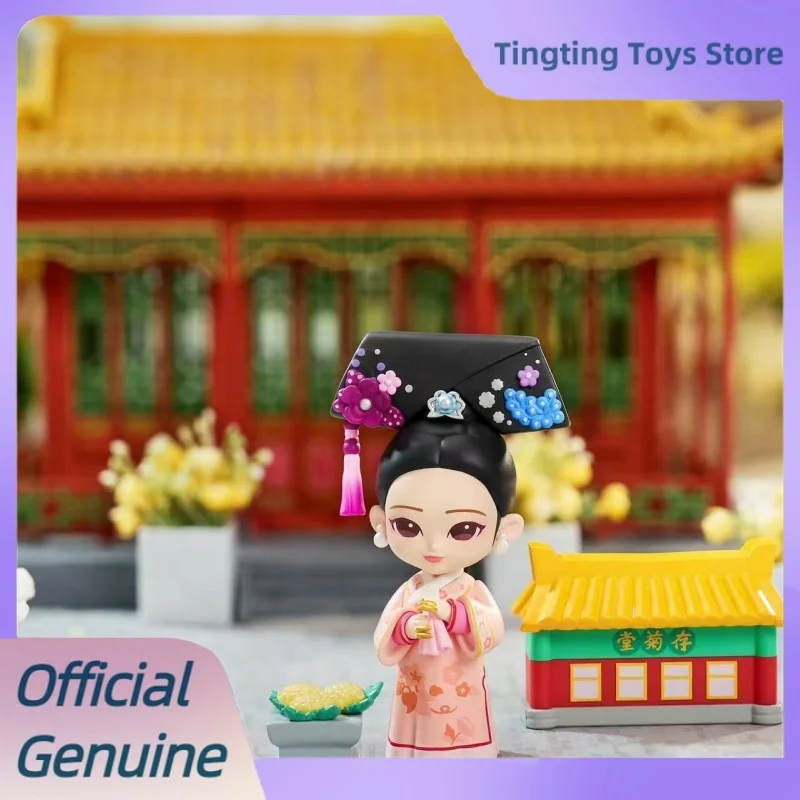 Genuíno lenda de zhen huan v4 série caixa cega estatueta ornamentos brinquedos chinses estilo bonecas caixa mistério presente de aniversário da menina