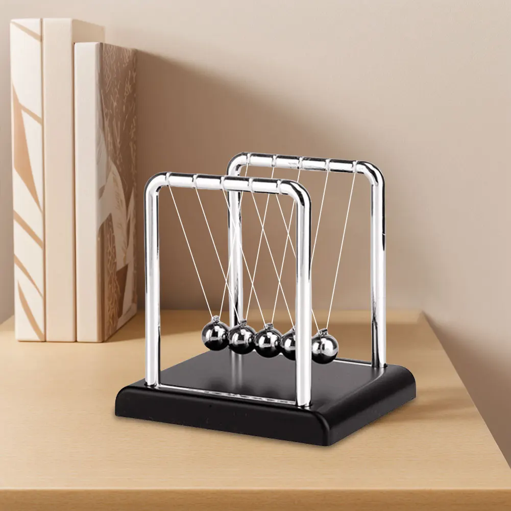 Newtons Cradle Steel Balance Ball  Teaching Supplies Physics Science Pendulum Desk   Gifts Home Decoration view 2