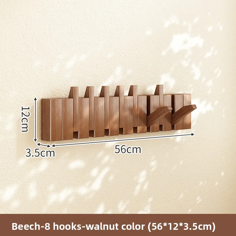 Hangende hangers, aan de muur hangende beukenpianotoetsen aan de muur, geen ponsen, slaapkamerveranda haak, achterdeur hoeden kledingrek