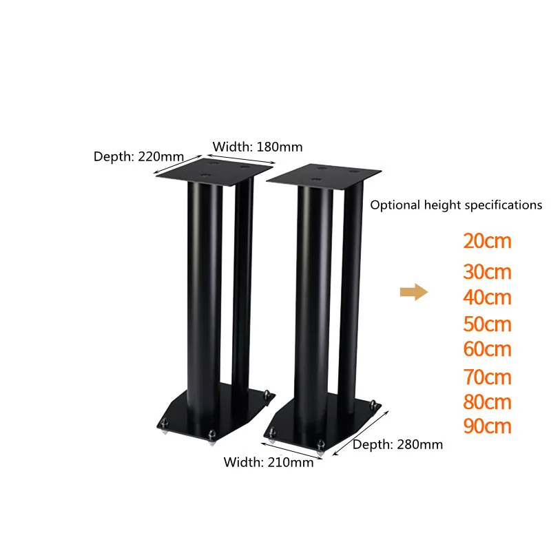 Trípode de S-001 1822 de Metal para estantería, soporte de altavoz, cuerno de alta fidelidad, soporte de escritorio (1 par)