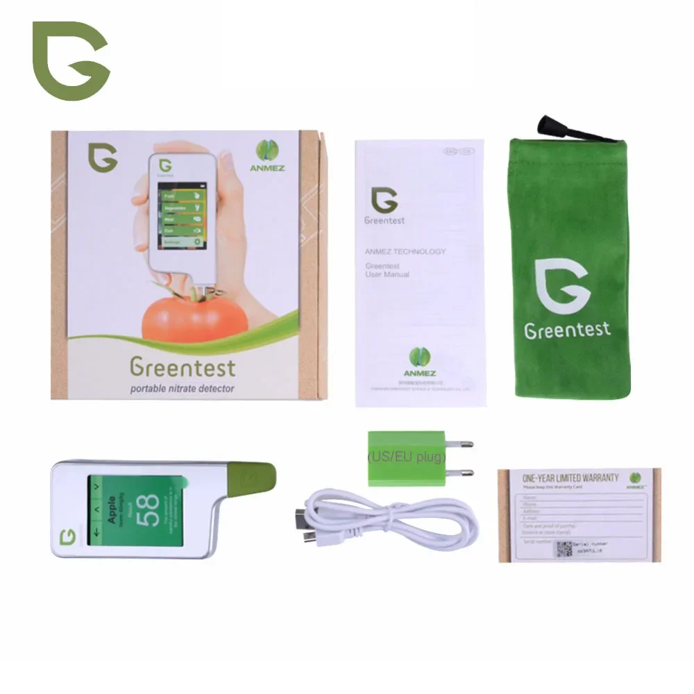 Greentest 2 Digital Food Nitrate Tester Concentration Meters Fruit Vegetable Meat Analyzers Health Care Environmental Detector