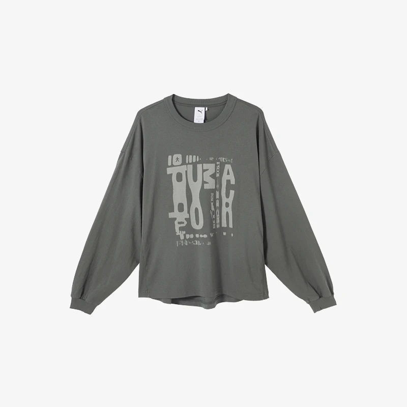 

PUMA Genuine 2024 New Unisex Oversized Lightweight Long-Sleeve T-Shirt 627751-80