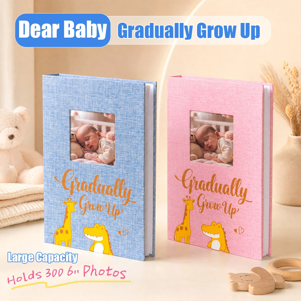 Linen Photo Album, 300 6-Inch  - Baby Nursery Bookcase 评论和价格