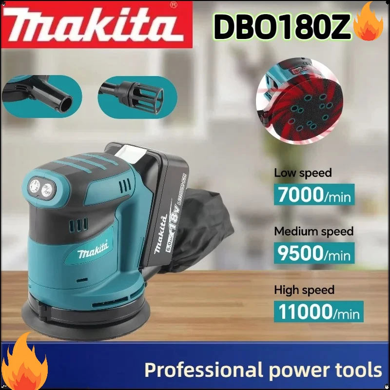 

DBO180Z Makita бесщеточный аккумуляторный перезаряжаемый диск случайный орбитальный шлифовальный станок деревообрабатывающий шлифовальный шпатлевка полировка голый инструмент