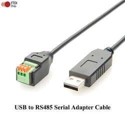 USB to RS485 Serial Cable with FTDI Chip USB A to 3Pin Terminal Block Converter FT232RL RS485 Communication Board Serial Adapter