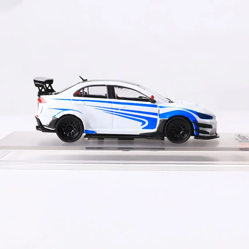 Cm 1/64 Mitsubishi Lancer Evolutie X Varis Wit Gelegeerd Speelgoed Motorvoertuig Giest Metalen Model Geschenken