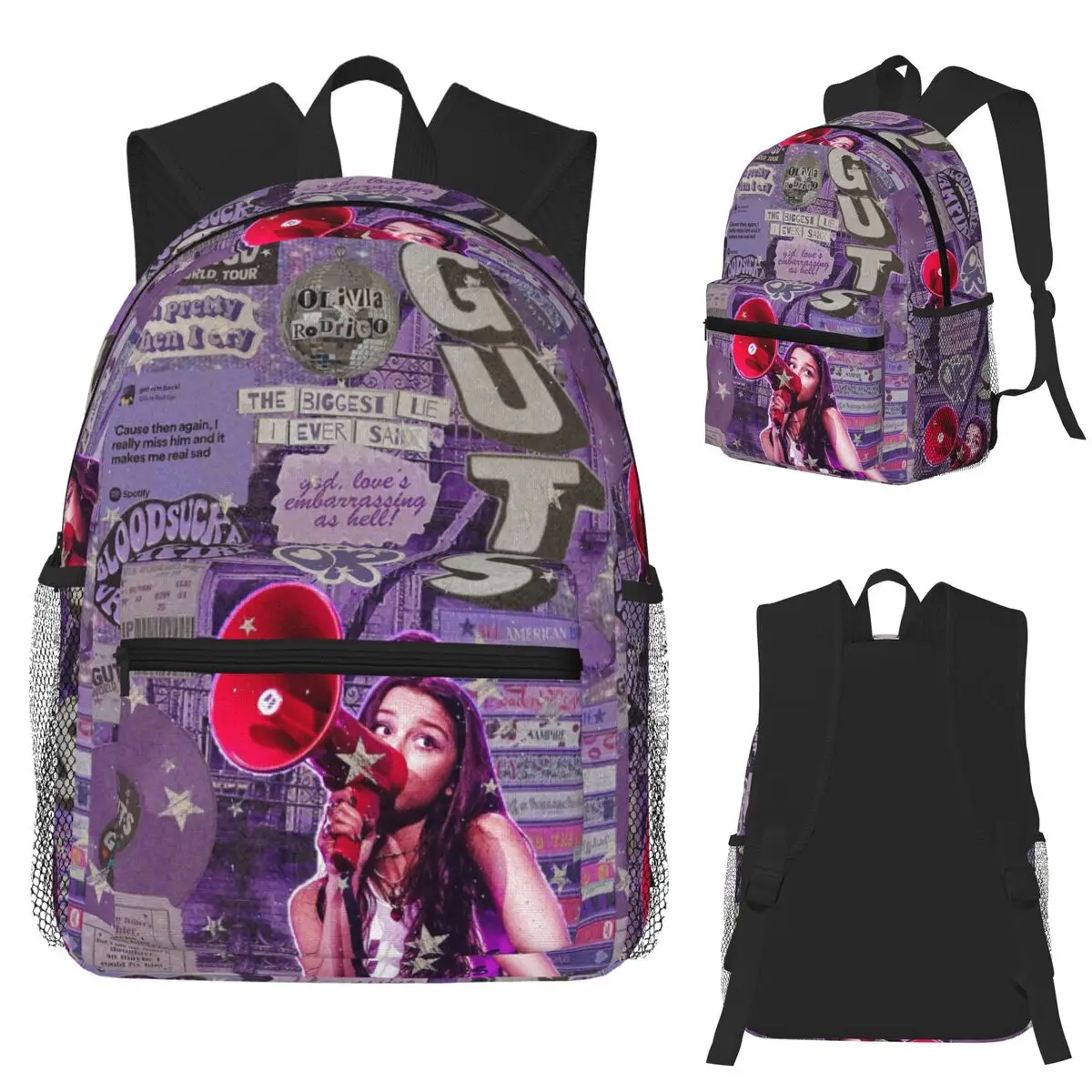 Olivia Vampire Rodrigos Sour Student Backpack School Bag Hiking Travel Daypack for Men Women Bookbag Shoulder Bags