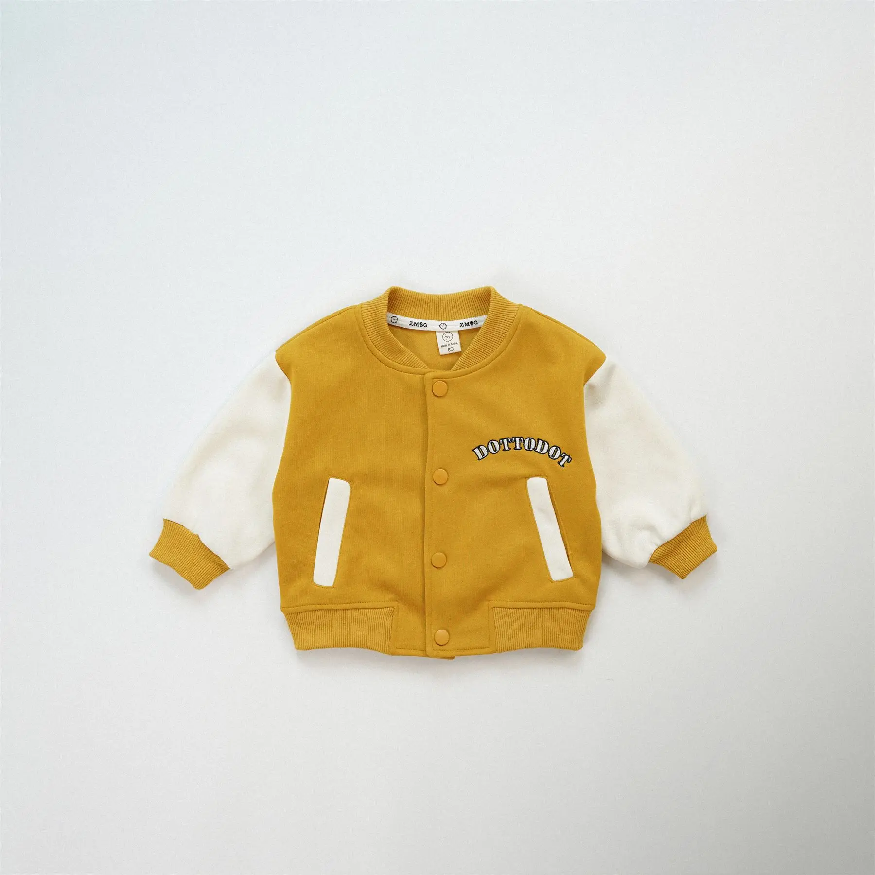 2024 Autumn New Children Long Sleeve Coat Baby Boys Baseball Uniform Jacket Infant Girl Cute Bear Cardigan Kids Clothes