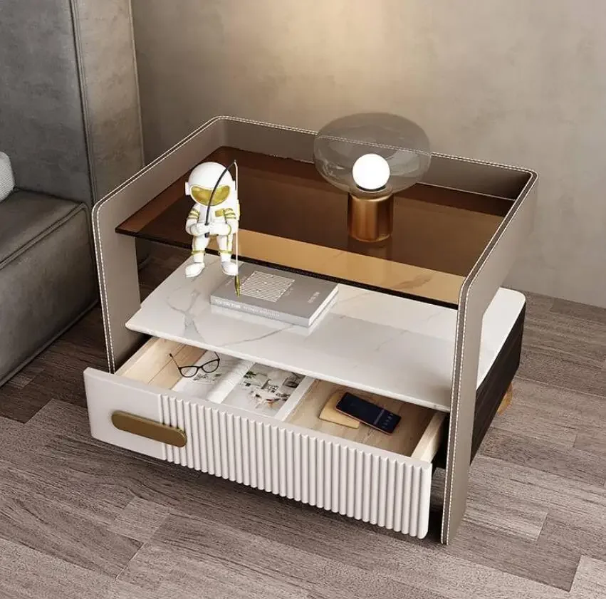 Multifunctional Sense Smart Bedside Table with Wireless USB Charging