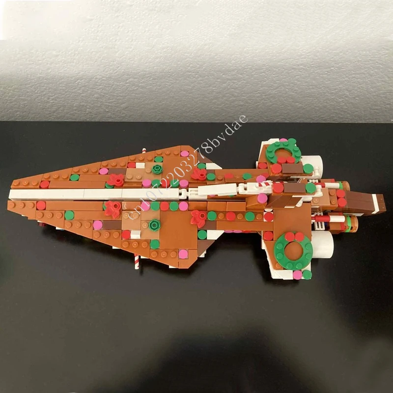 508PCS Pan di Zenzero Venator StarDestroyer Guerra Spaziale Militare MOC SpaceShip Modello di Battaglia Building Block FAI DA TE Modello di Educazione Regalo