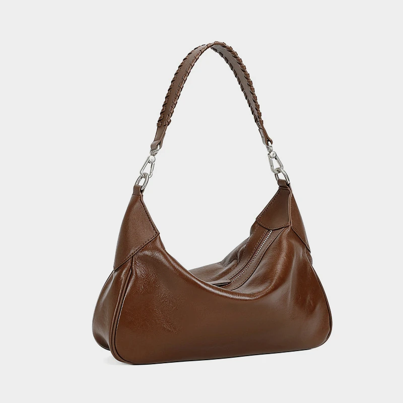 

Hifashion, модные сумки на плечо из натуральной кожи для женщин, 2024, роскошные дизайнерские сумки через плечо, бродяги, женские сумки в форме полумесяца