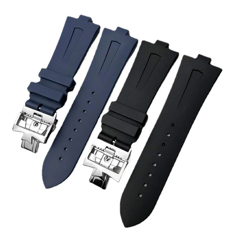 High quality Silicone Watch Band For Vacheron Constantin Overseas VC 47450 VC 49020 Watchbands Men Luxurious Watch Strap 25X8mm