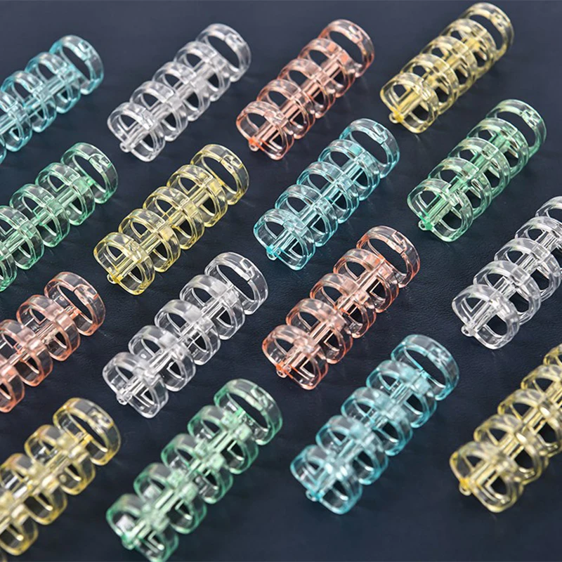 10 pz 5 fori raccoglitore a fogli mobili anello Notebook molla spirale raccoglitore ad anelli striscia fibbia Clip rilegatura Clip materiale scolastico cancelleria