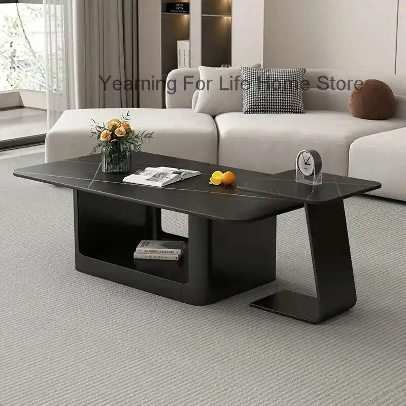 

Balcony Nordic Living Room Coffee Table European Slate Marble Effect Trendy Coffee Tables Japanese Meubles Trendy Furniture
