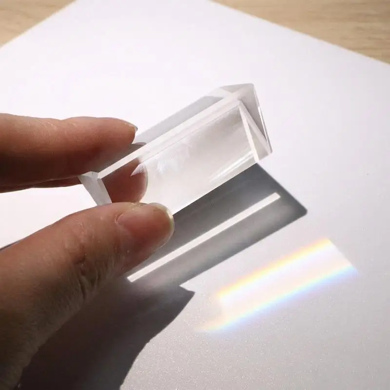 Educational Glass Prism for Light Spectrum Reflection, Teaching & Photography Tool, Ideal Gift for Science Lovers