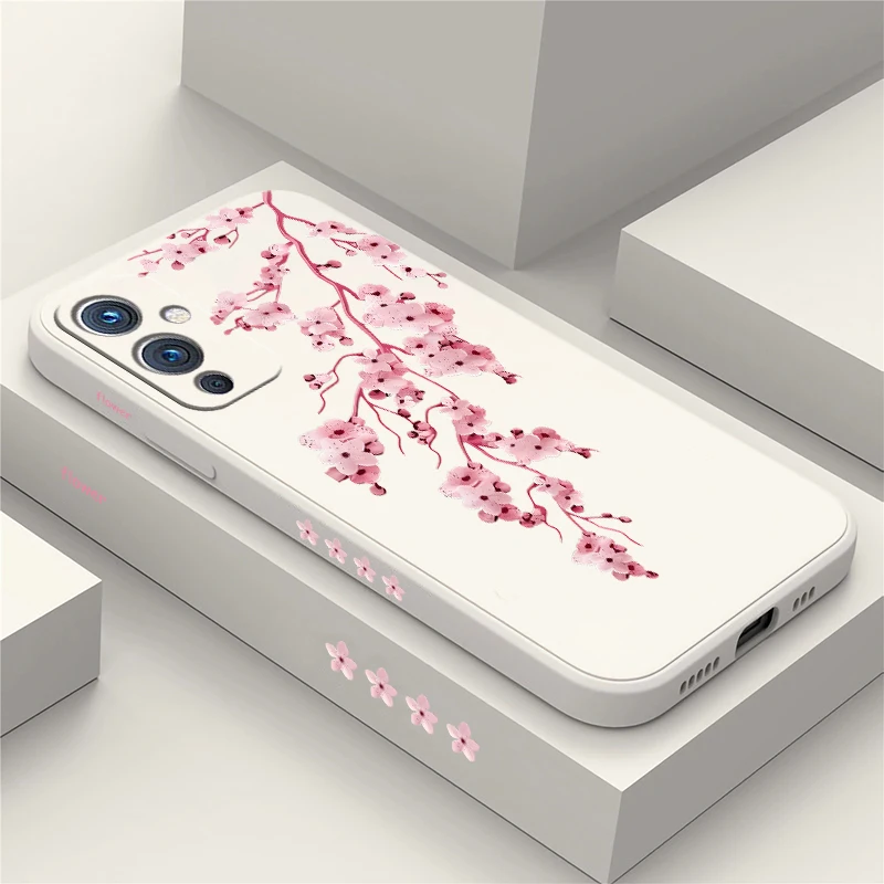 Shockproof Silicone Phone Case For Oneplus 9 Pro 1+9 Flower Floral Print Cover For One Plus 8 Pro 8T Soft TPU Matte Coque