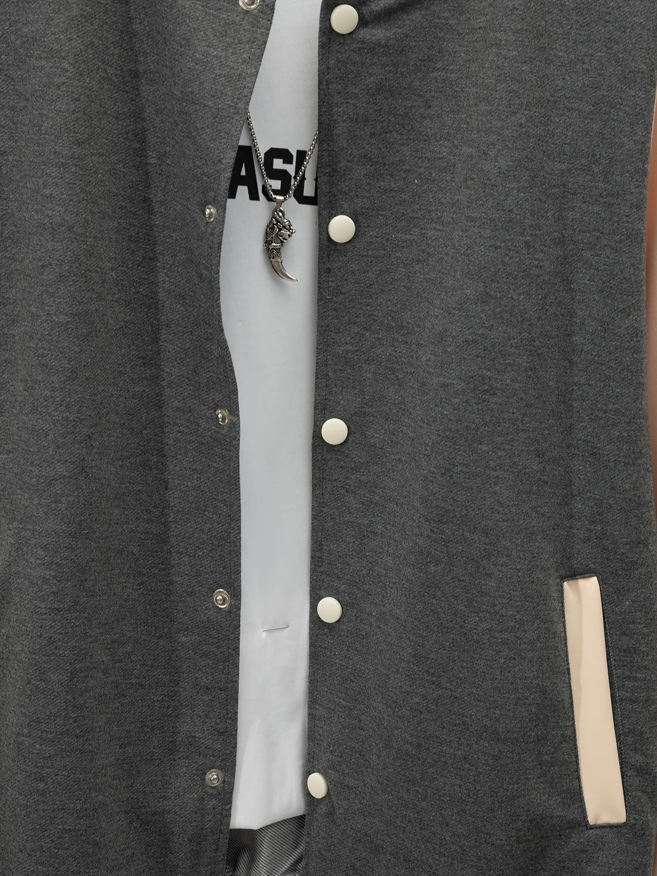 Conjunto de chaqueta y pantalones de béisbol informales de poliéster para hombre, bloque de color, botones con detalle de cinturón para primavera/otoño