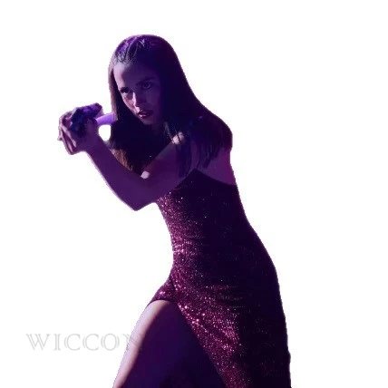 From the World of John Wick: Ballerina Eve One Character With Black Hair And Evening Halterneck Dress Cosplay Costume Movie Suit