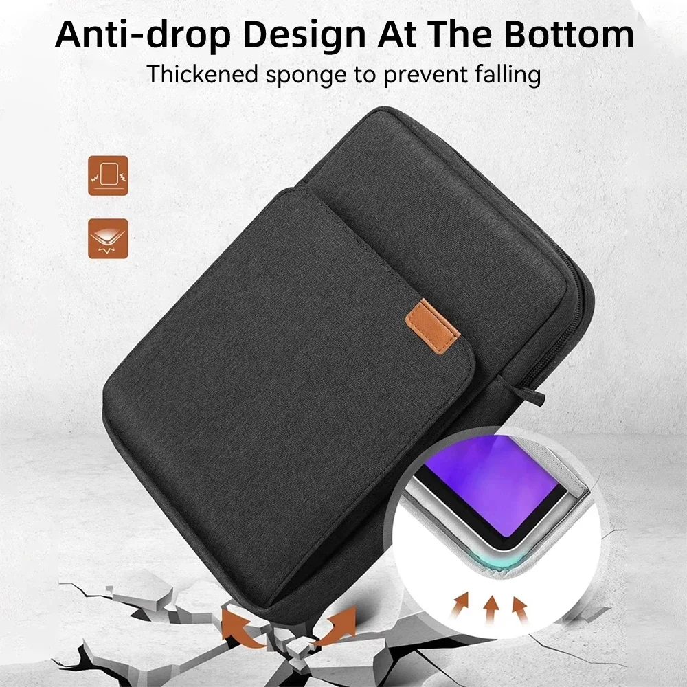 Solid color wear-resistant iPad bag light and thin portable shoulder crossbody portable 13-inch tablet bag