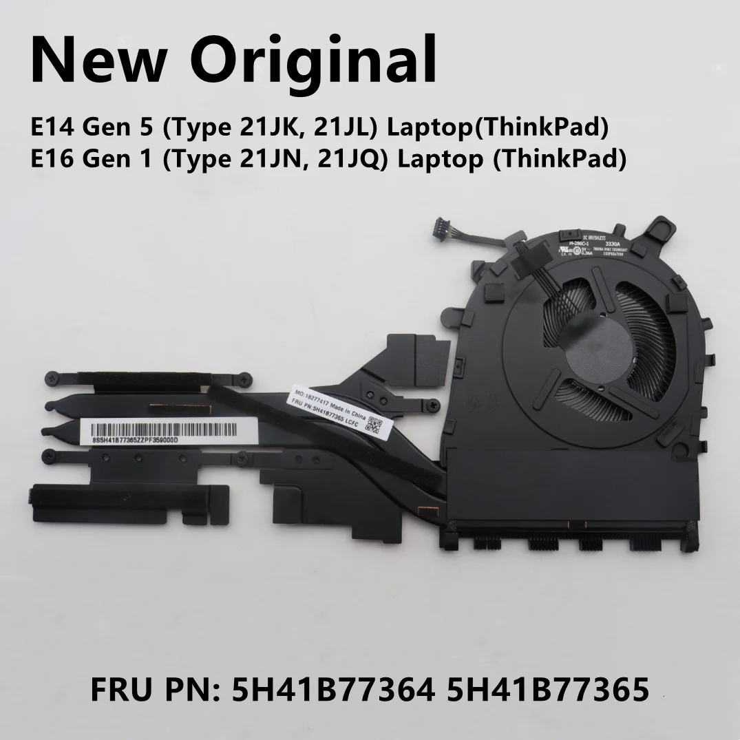 

New Original For Laptop Lenovo Thinkpad E14 Gen5 E16 Gen1 CPU Cooling Fan Heatsink Radiator SWG FRU PN: 5H41B77364/5