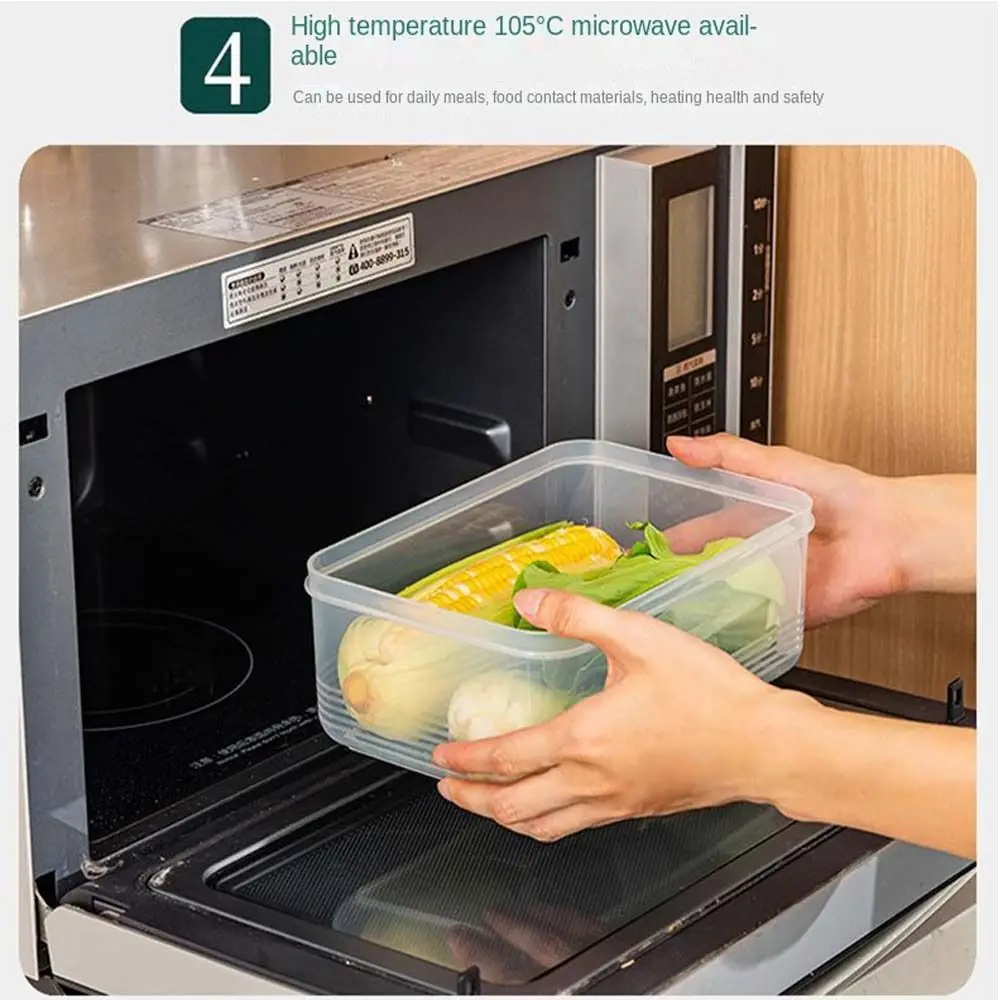 Keep Fresh Food Storage Box Portable Transparent Vegetable Packaging Box Refrigerator Fruit Refrigerator Container