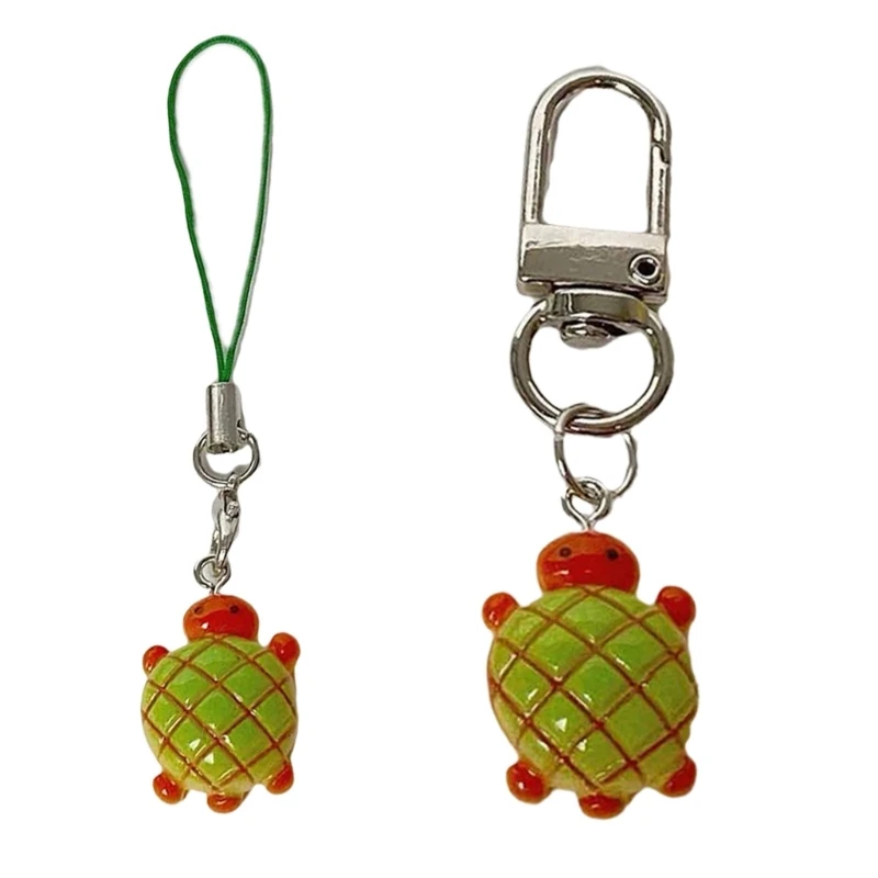 Fashionable Acrylic Turtles Pendant Youthful Pineapple Bun Turtles Phone Chain Key Accessory for Women and Students