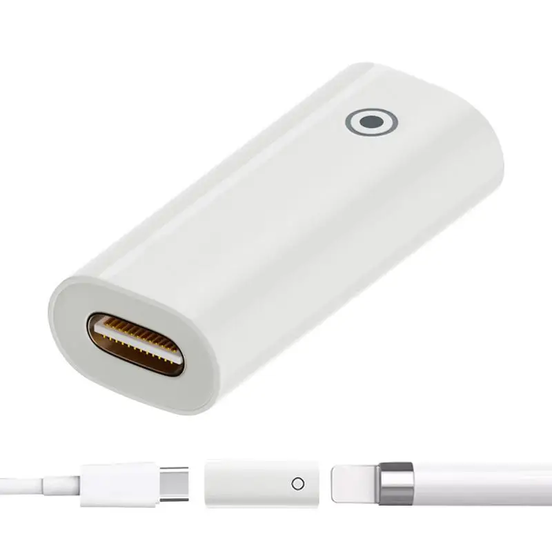 

For Pencil Pad Pro Charging Adapter Cable Connector Female To Female Pencil Adapter Great ABS TYPE C To IOS Pencil Adapter