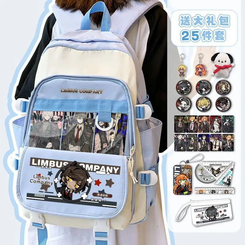 Limbus Company Anime Arrival Fashion Large Capacity Girls Boys School Use Daily Package Travel Bag Shoulder  Knapsack Backpack view 4