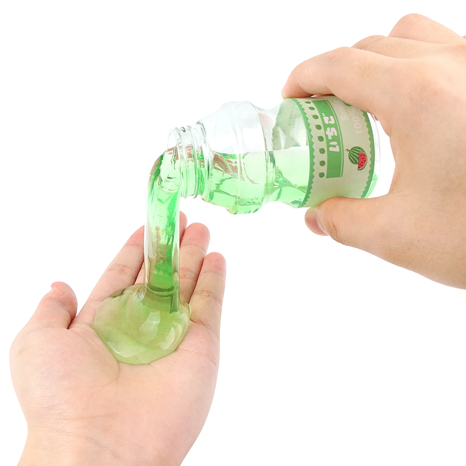 Simulated bottle drink with fake water, slime crystal clay toy, decompression and squeezing, with a novel tactile sensation