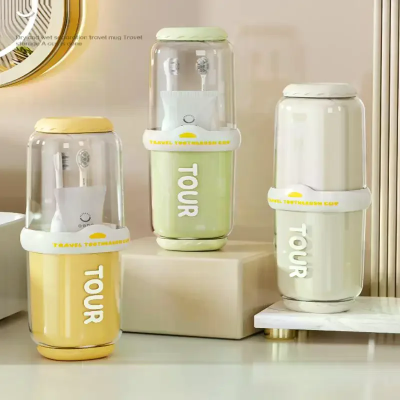 

Портативный стакан для зубной щетки и полоскания рта, набор для дома, контейнер для зубных щеток и пасты