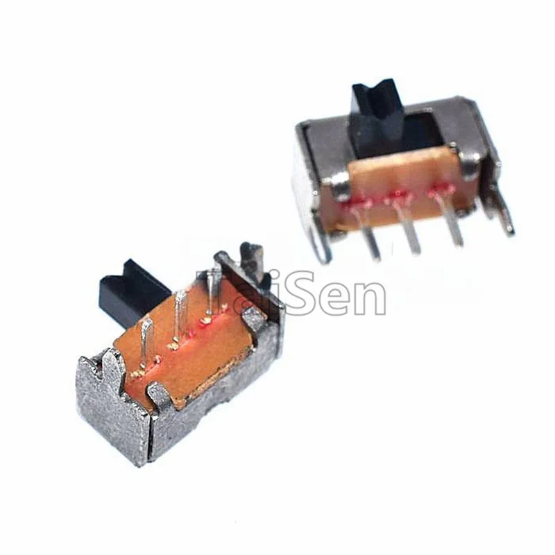 50PCS Slide switch SK12D07VG2/3/4/5/6 handle height 2mm 3mm 4mm 6MM side-mounted 5-pin slide type with bracket 3-pin 2-position
