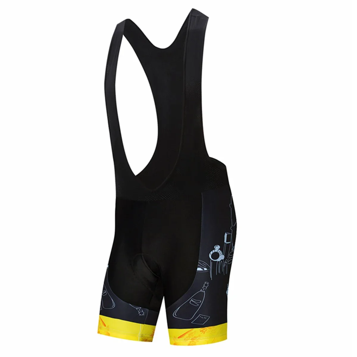 Men's Cycling Bib Shorts 4D Padded Breathable Road Bike Cycling Bibs Biking Bicycle Gel Long Travel