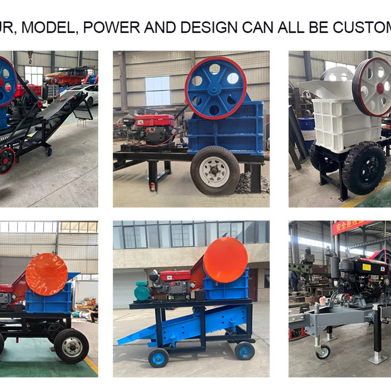 Small Mobile Stone Crusher, Feeder, Jaw Crusher Wheeled mobile jaw crusher portable quarry mining and construction gravel view 4