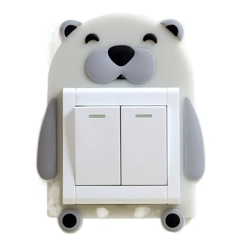Dust Protective Silicone Switch Sticker Animal Transportation Luminous Switch Cover Fruit Silicone Decoration Stickers Room