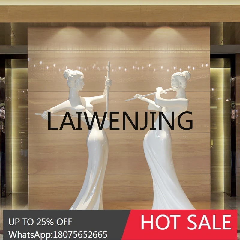 Lobby Welcome Figure Sculpture Large Floor Ornaments Sales Office Hall Doorway Decoration Artwork