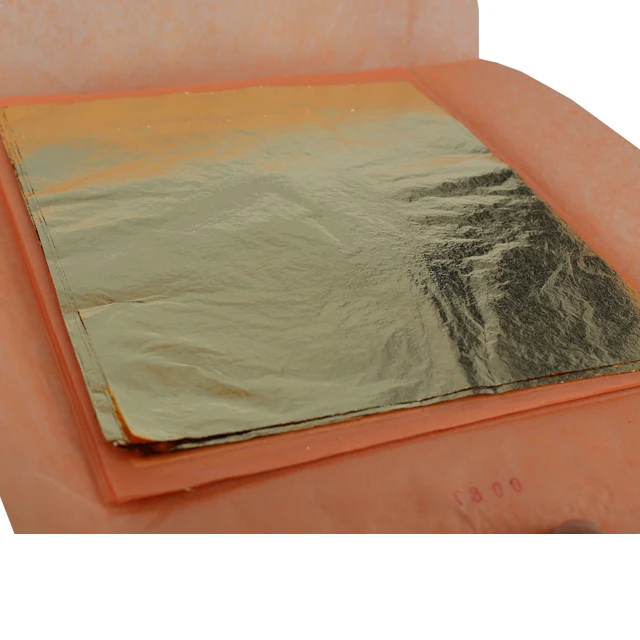 16 X 16 cm Oro 2,5 Cobre Imitación Hoja de Oro 10000 Hojas de Papel de Lámina para Dorar Arte Artesanía Decoraciones Hoja de Oro