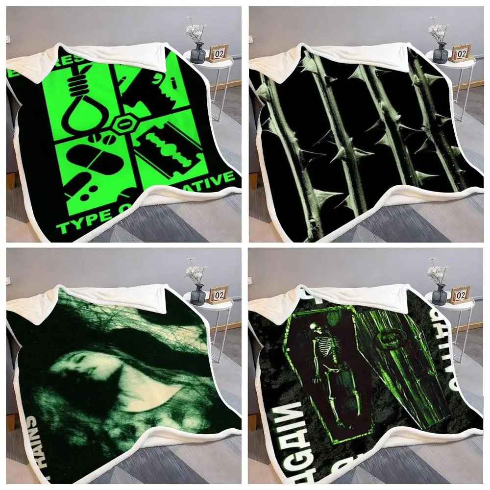 

Rock Band T-Type O N-Negative Throw Flannel Fluffy Soft Blanket Warm Skin-Friendly Throw For Sofa Bed Office Nap Winter