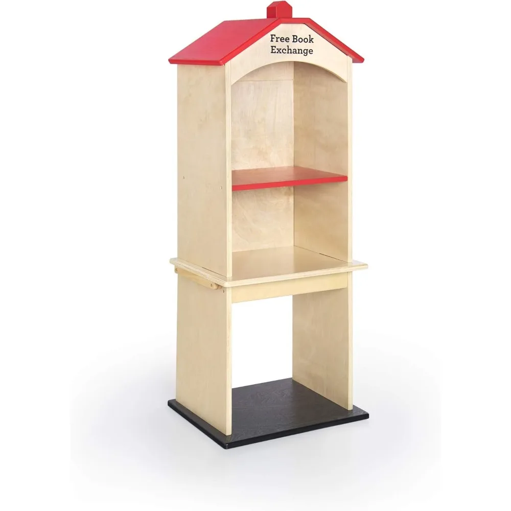 خزانة كتب خشبية مكونة من 3 طبقات لتخزين الفصول الدراسية وتبادل المكتبة #6