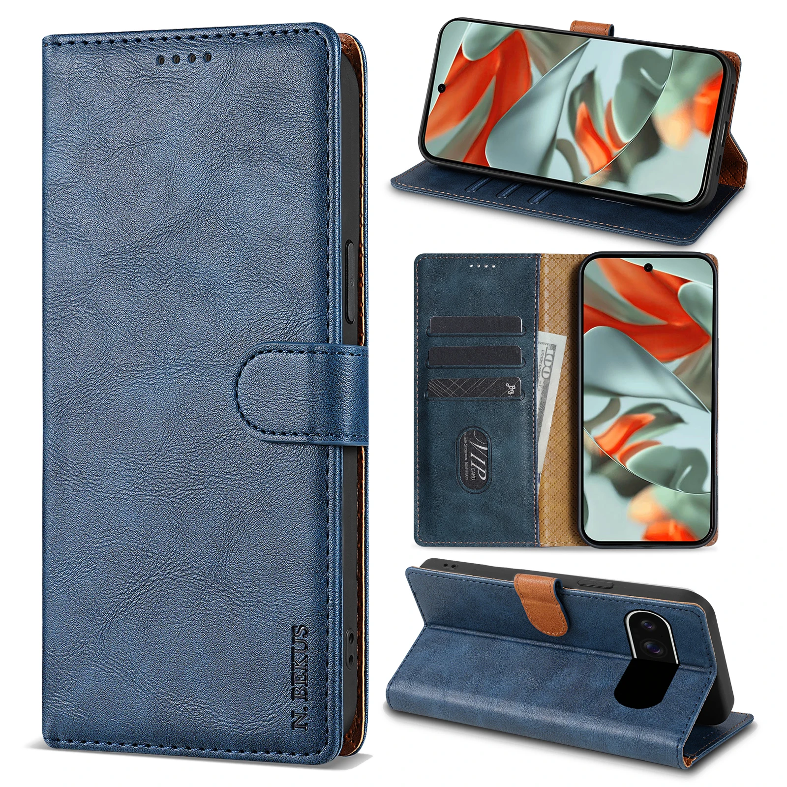 Luxuriöse Business-Leder-Handyhülle für Google Pixel 11 10 9 Pro XL 10 9 8 7 6 Pro 9A 8A 7A 6A Flip-Kartenetui Brieftaschenhülle Etui Funda