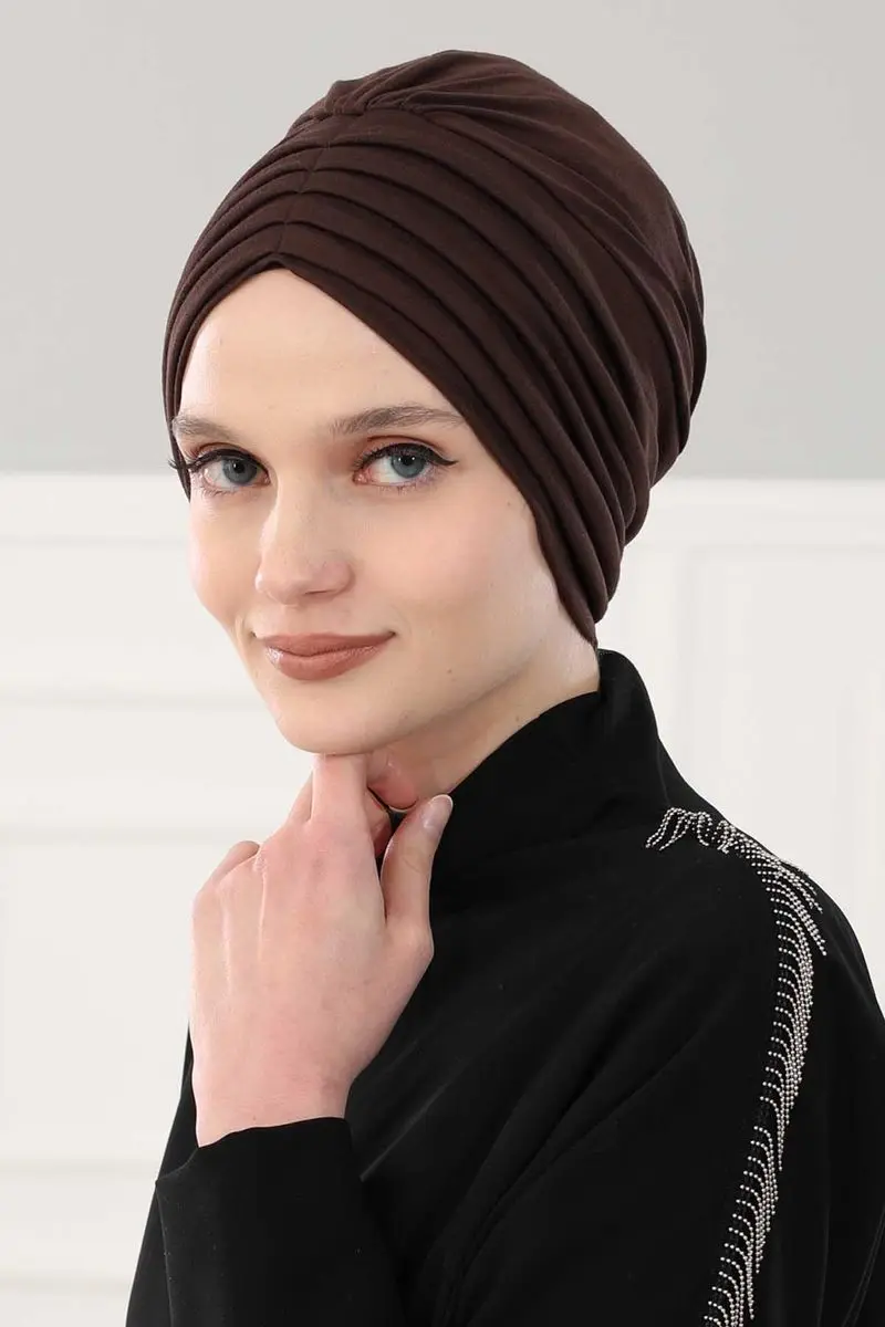 Plissee gekämmte Knochen kaffee