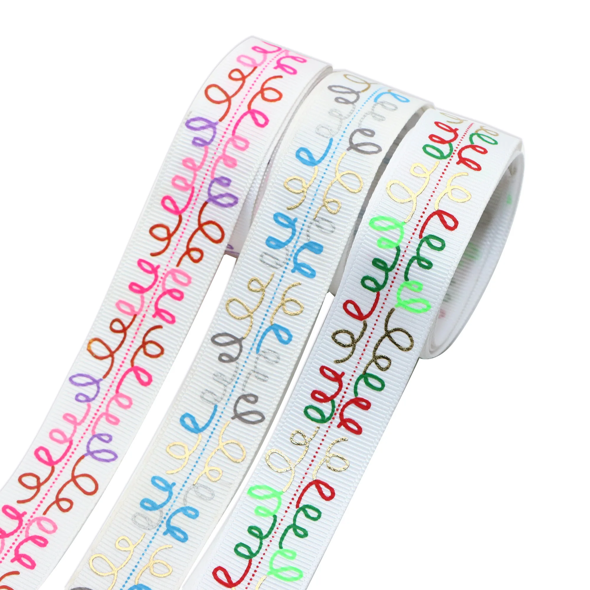 1 Rollo de Cinta Estampada con Diseño Chevron de 0.87 Pulgadas/22 mm x 5 Yardas/rollo, Colorida