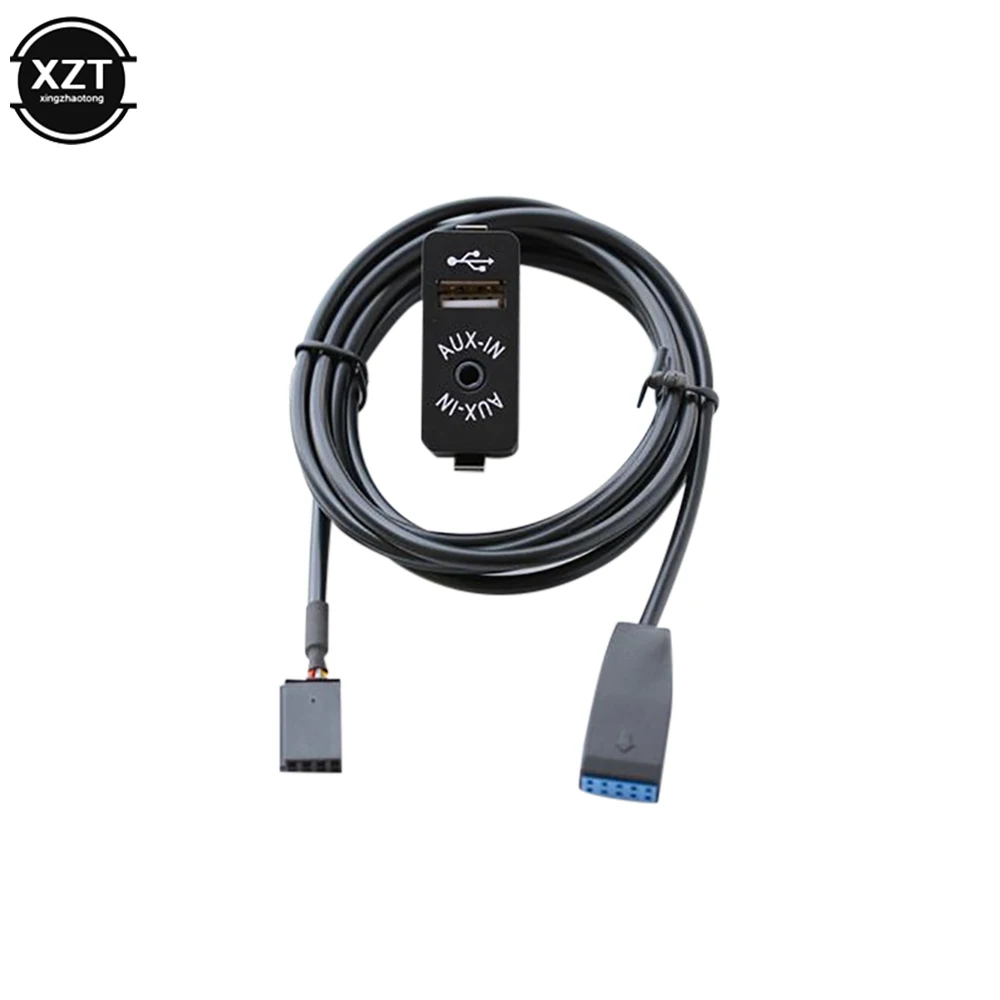 

Car Original AUX IN USB Interface Harness Cable Adapter for BMW E46 10Pin AUX Input Port CD Changer Replacement Part