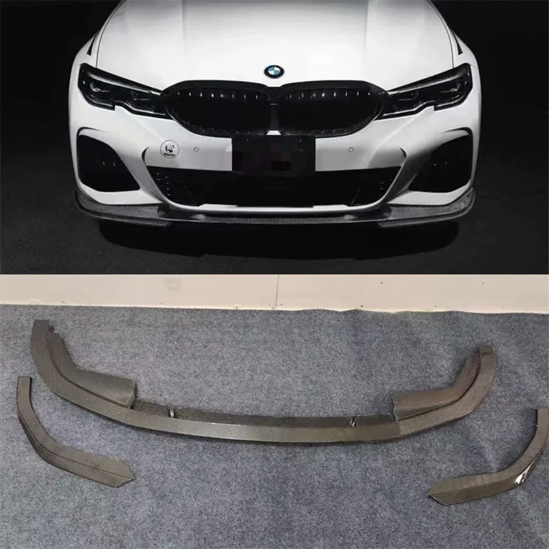 

For BMW 3 Series G20 G28 2020-2021 Real Carbon Fiber Front Lip Front Bumper Lower Lip Under Spoiler Splitter Body Kit